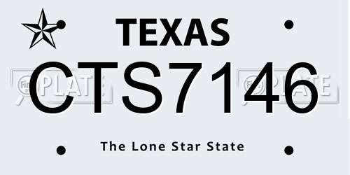 CTS7146 Texas License Plate