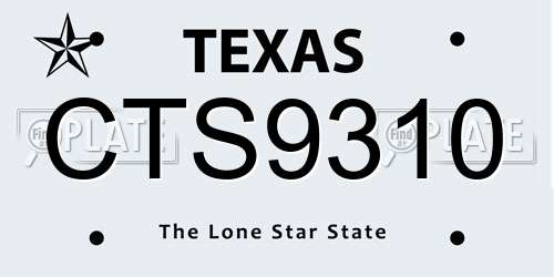 CTS9310 Texas License Plate