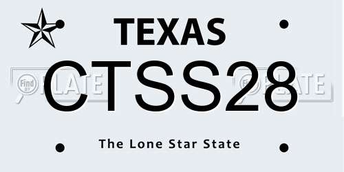 CTSS28 Texas License Plate