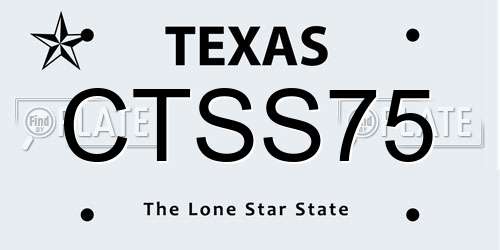 CTSS75 Texas License Plate