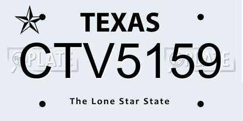 CTV5159 Texas License Plate