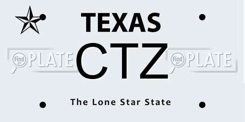 CTZ Texas License Plate