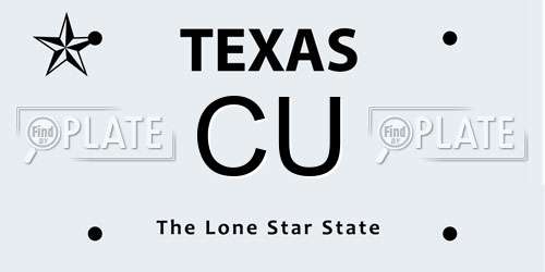 CU Texas License Plate