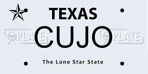 CUJO Texas License Plate