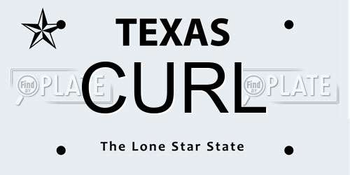 CURL Texas License Plate