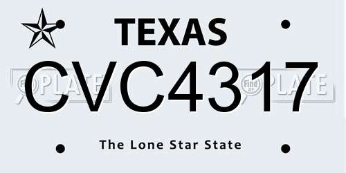 CVC4317 Texas License Plate