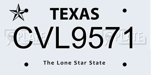 CVL9571 Texas License Plate
