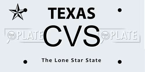 CVS Texas License Plate