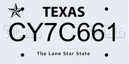 CY7C661 Texas License Plate