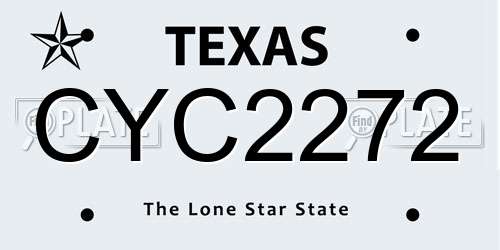 CYC2272 Texas License Plate