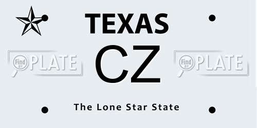 CZ Texas License Plate