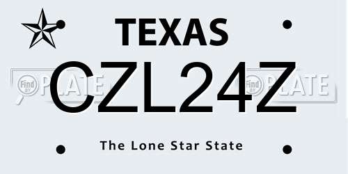 CZL24Z Texas License Plate