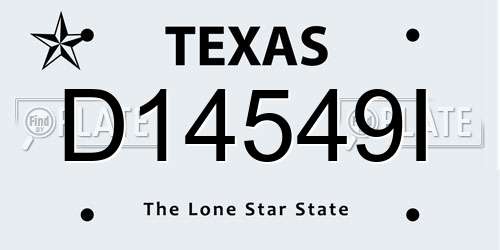 D14549I Texas License Plate