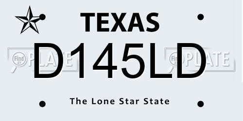 D145LD Texas License Plate