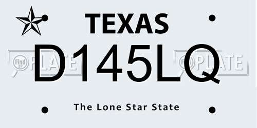 D145LQ Texas License Plate