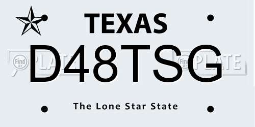 D48TSG Texas License Plate