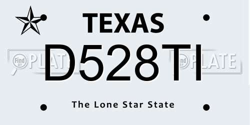 D528TI Texas License Plate