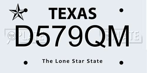 D579QM Texas License Plate