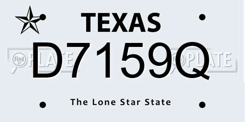 D7159Q Texas License Plate