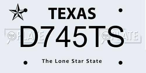 D745TS Texas License Plate