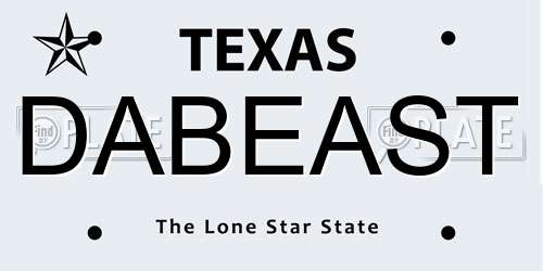 DABEAST Texas License Plate