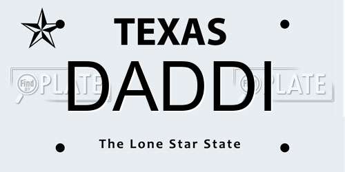DADDI Texas License Plate