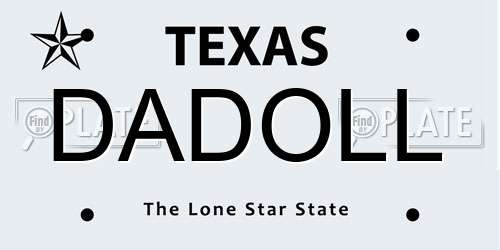 DADOLL Texas License Plate