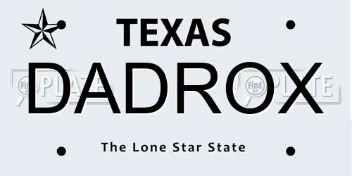 DADROX Texas License Plate