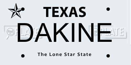DAKINE Texas License Plate