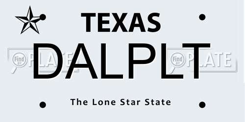 DALPLT Texas License Plate