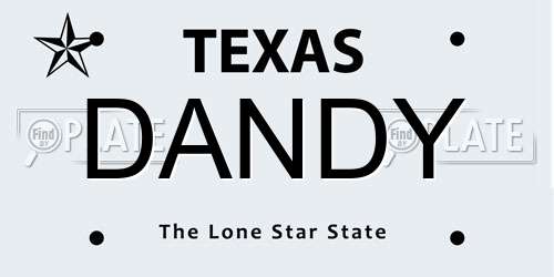 DANDY Texas License Plate