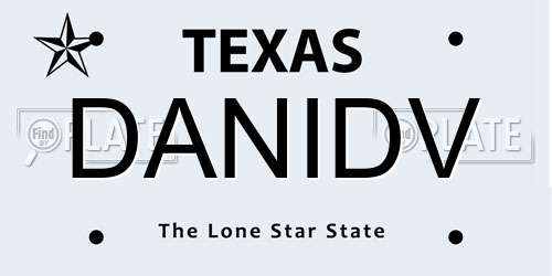 DANIDV Texas License Plate