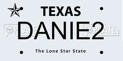 DANIE2 Texas License Plate