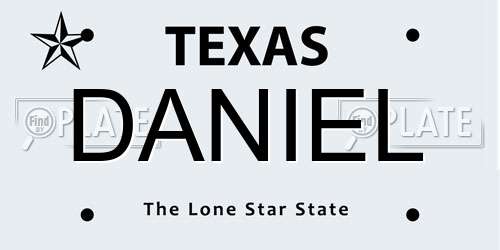 DANIEL Texas License Plate