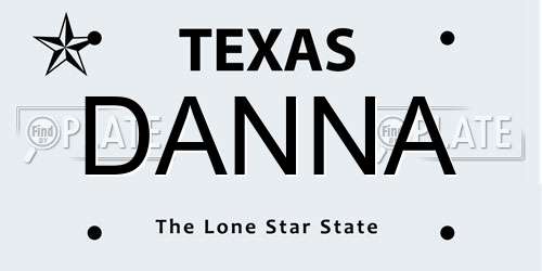 DANNA Texas License Plate