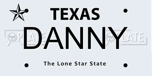 DANNY Texas License Plate