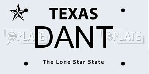 DANT Texas License Plate