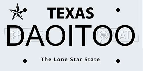 DAOITOO Texas License Plate