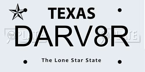 DARV8R Texas License Plate