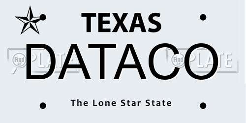 DATACO Texas License Plate