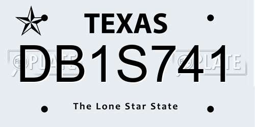 DB1S741 Texas License Plate