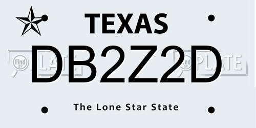 DB2Z2D Texas License Plate