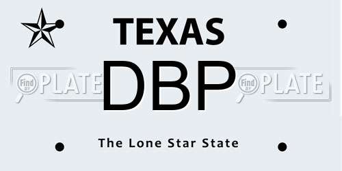 DBP Texas License Plate