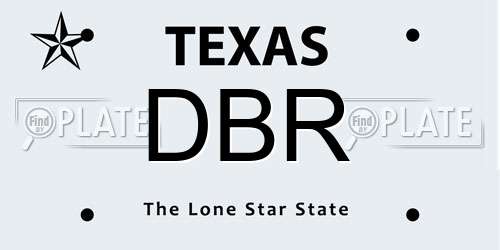 DBR Texas License Plate