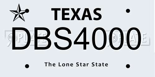 DBS4000 Texas License Plate