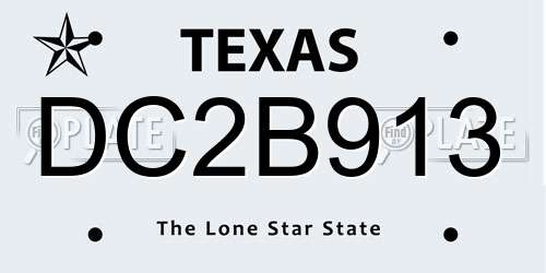 DC2B913 Texas License Plate