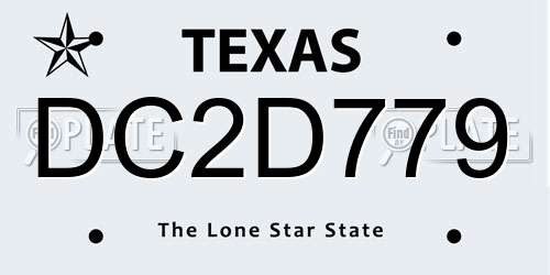 DC2D779 Texas License Plate