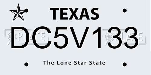 DC5V133 Texas License Plate