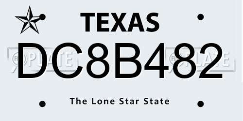 DC8B482 Texas License Plate