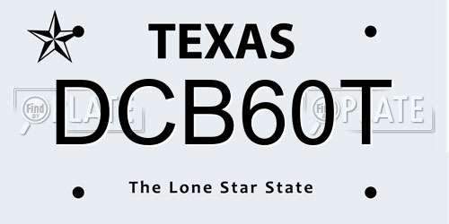 DCB60T Texas License Plate